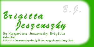 brigitta jeszenszky business card